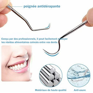 Ensemble de cure-dents en acier inoxydable (Acheter 1 obteniz 1 gratuitement)