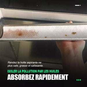 Papier filtre à graisse pour hottes de cuisinière à  tirage latérale