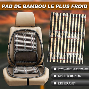 Coussin de siège de voiture ergonomique en bambou