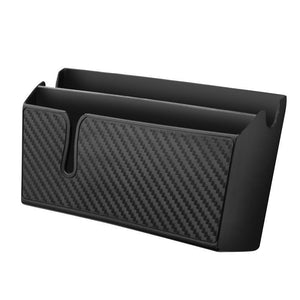 Boîte de rangement auto-adhésive pour téléphone de voiture