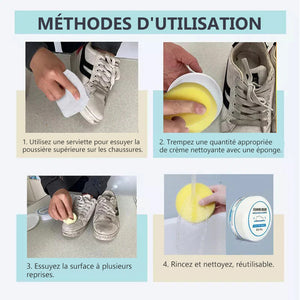 Crème nettoyante pour chaussures blanches