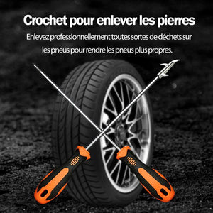 Crochet multifonctionnel de nettoyage de pneu de voiture