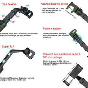 Support de téléphone multifonctionnel pour rétroviseur