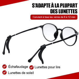 Clips d'oreilles antidérapants pour lunettes (3 paires)