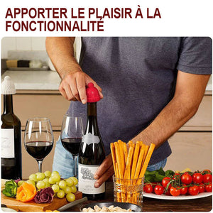 Bouchon en silicone pour bouteille de vin