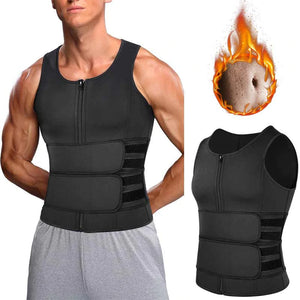 Gilet de sauna 2 en 1 avec entraîneur de taille pour hommes