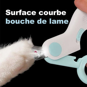 Coupe-ongles pour animaux de compagnie avec lumière LED