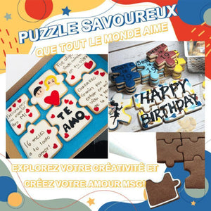 Puzzle biscuit coupé - achetez-en un et obtenez-en deux