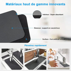 Tapis de diatomite absorbant pour robinet