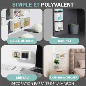 Petite boîte de rangement autocollante