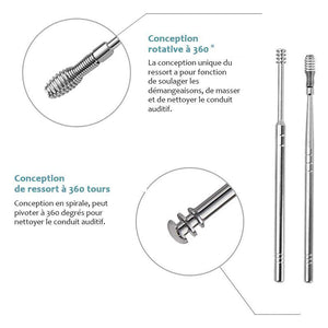 Ensemble d'outils de nettoyage de cérumen à ressort innovant