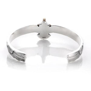 Bracelet manchette aigle en argent