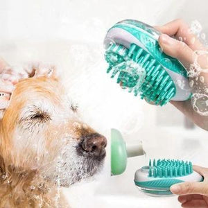 Bain pour animaux de compagnie et brosse de massage