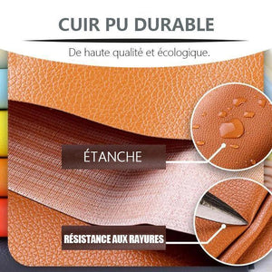 Patch auto-adhésif pour les réparations du cuir