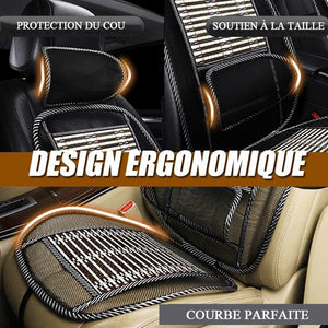 Coussin de siège de voiture ergonomique en bambou