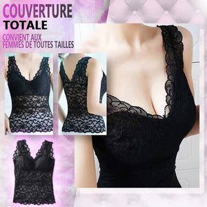 Maillot de corps long en dentelle