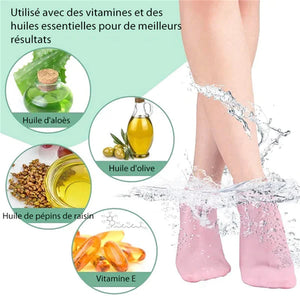 Chaussettes hydratantes pour soins des pieds spa pour femmes