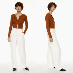 Pantalon ample à taille haute