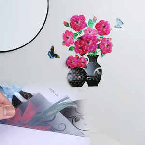 VASE À FLEURS EN 3D STICKER MURAL AUTO-ADHÉSIFS