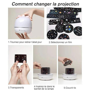 Projecteur de Ciel Étoilé à Rotation 360°