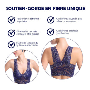 Soutien-gorge de fibre unique détoxification lymphatique