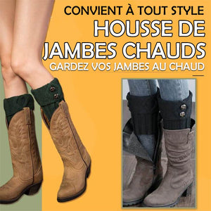 Housse de jambes chaud en tricot bottes(1 paire)