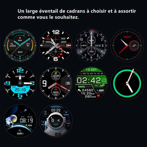 Montre intelligente ronde et multifonctionnelle