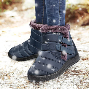 Bottes de neige en polaire chaude et imperméable pour femmes