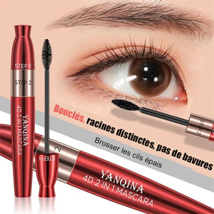 Mascara à double brosse épaississant et allongeant- Achetez 1 obtenez 1 gratuitement (2 pièces)