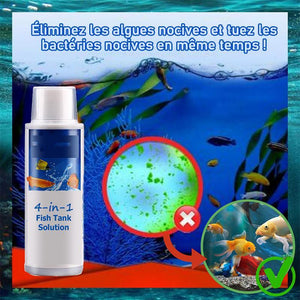 Agent de purification- 4 en 1 Solution d'aquarium