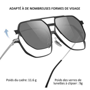 3 en 1 Lunettes de soleil polarisées magnétiques