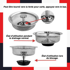 Filtre de remplacement pour évier en acier inoxydable