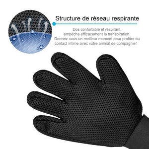 Gants pour peigner les poils d'animaux de compagnie