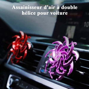 Assainisseur d'air à double hélice pour voiture( avec comprimés d'aromathérapie)