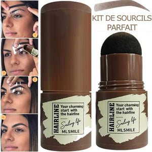 Set de poudre à sourcils(avec 12 pièces de cartes de sourcils)