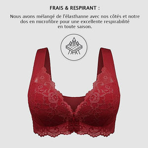 Soutien-gorge push-up boucle avant sans couture