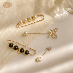 Broche en perles pour ajustement de la taille du pantalon(4 pièces)
