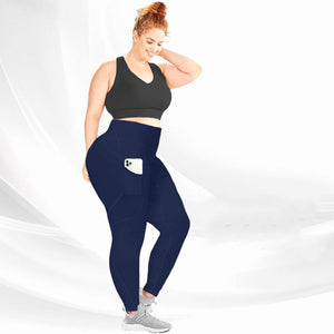 Leggings de sport extensible taille haute avec poches