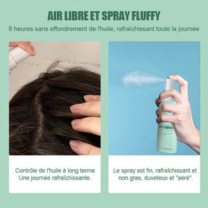 Spray contrôle l'huile et donne du volume aux cheveux