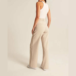 Pantalon ample à taille haute