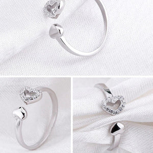 Bague Découpe Double Coeur