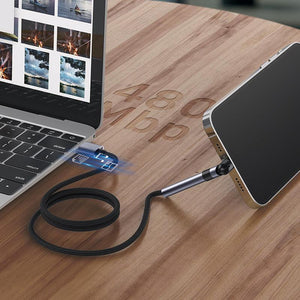 Câble de charge pour téléphone portable avec Support Rotatif