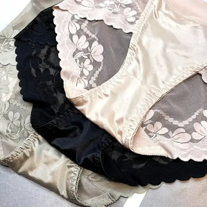 Culotte en satin respirante avec dentelle