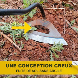 Houe creuse en acier trempé