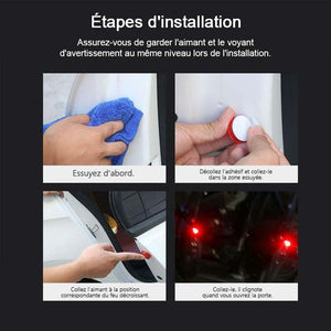 Lampe d'avertissement à led de porte de voiture à usage général (2 pièces)