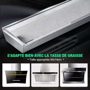 Papier filtre à graisse pour hottes de cuisinière à  tirage latérale