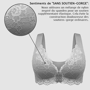 Soutien-gorge push-up boucle avant sans couture