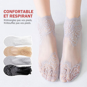 Chaussettes de dentelle à la mode pour femmes (3 paires)