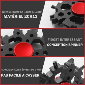 23 en 1 Clé à flocon de neige gyroscopique du bout des doigts