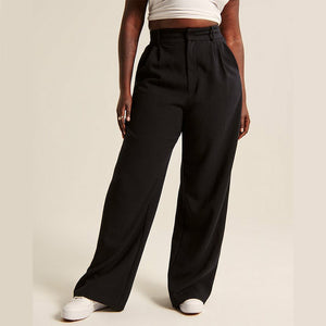 Pantalon ample à taille haute